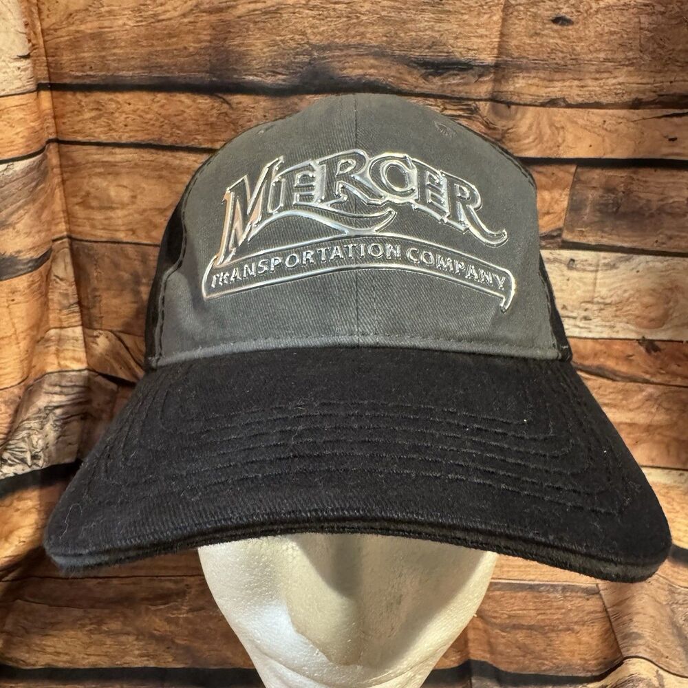 Mercer Transportation Hat One Million Miles Trucking Promo Gray Black Strapback